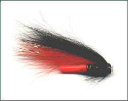 Salmon Bottle Tube Fly - Black and Orange