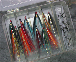 Boxed Selection of Sea Trout Tube Flies