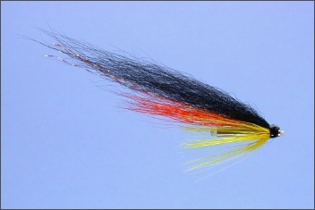 Orange and Yellow Wee Monkey Salmon Tube Fly