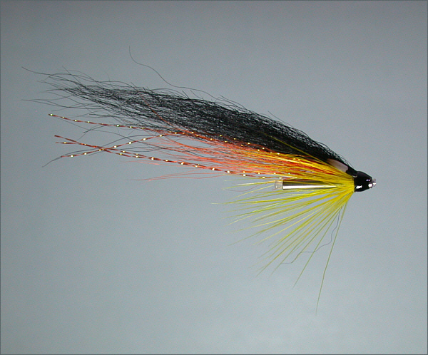 Orange Wee Monkey salmon tube fly