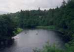 River Spey - Salmon and sea trout fishing - the Lurg pool below the old Spey bridge.