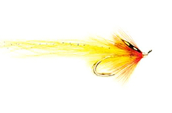 The Yellow Flamethrower salmon fly