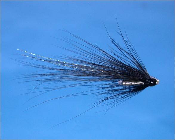 Black Salmon Minitube Fly