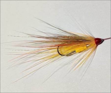 3 CHARTREUSE SHADOW SKULL SALMON FLIES ON 25MM TUBES AND 8 DOUBLE HOOKS. 