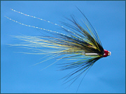 A salmon mini tube fly