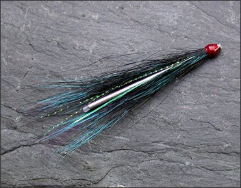 Black and Blue sea trout needle tube fly